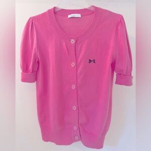 SEE BY CHLOE pink short sleeve cardigan US 4
